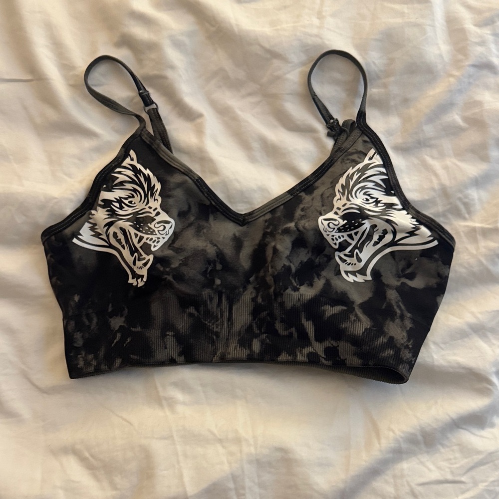 Darc Sport Black and White Graphic Bralette